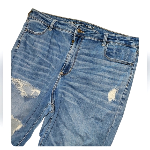 American Eagle Plus Size 22 Next Level Stretch Ripped 90% Cotton Skinny - Picture 2 of 5